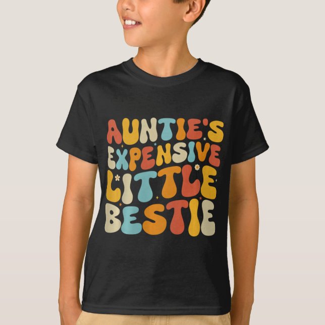Camiseta Auntie's Expensive Little Ie, Funny New Aunt Nephe (Frente)