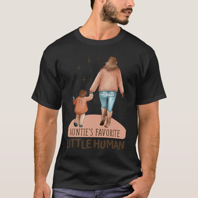 Camiseta Auntie's Favorite Little Human Family Best Auntie (Frente)