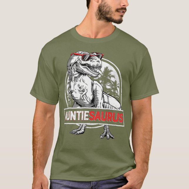 Camiseta Auntiesauro T shirt T rex Auntie Saurus Mulheres (Frente)
