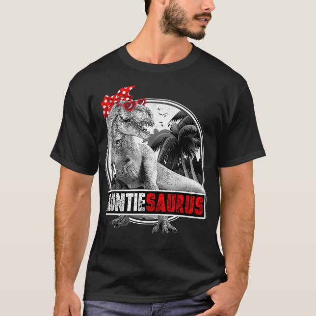 Camiseta Auntiesaurus Shirt T-Rex Auntie Dinossaur (Frente)