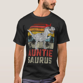 Camiseta Auntiesaurus T Rex Dinossaur Auntie Saurus Família