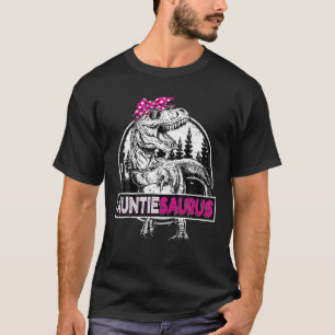 Camiseta Auntiesaurus T Rex Dinossaur Tia Saurus Mãe
