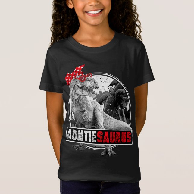 Camiseta Auntiesaurus T-Rex tia Dinossaur (Frente)