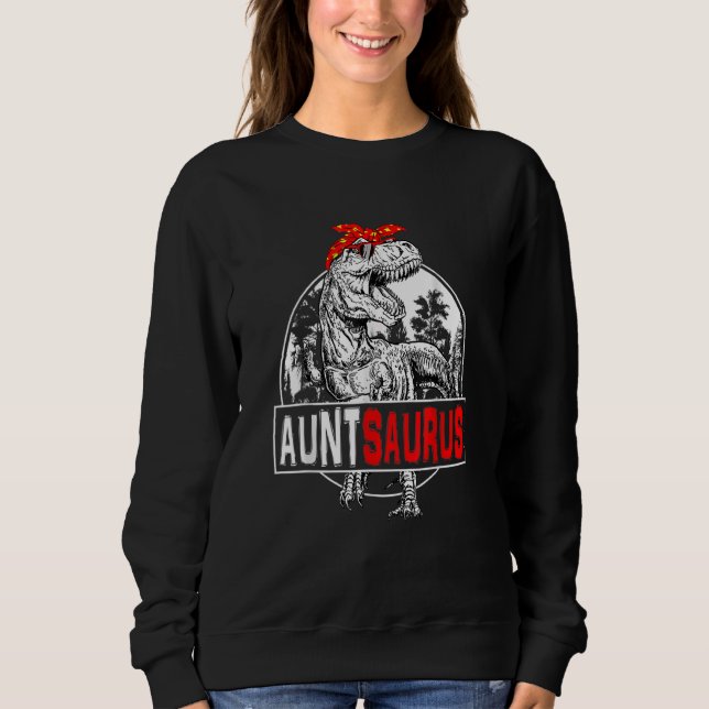 Camiseta Auntsaurus Rex Dinosaur Tia Saurus Matchin (Frente)
