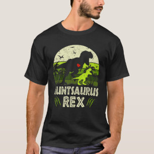 Camiseta Auntsaurus T Rex Dinossaur Tia Saurus Matriz Famil