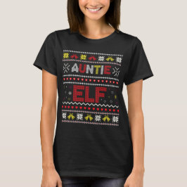 Camiseta Aunty Elf Ugly Christmas Sweater