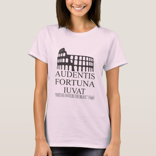 Camiseta Aupas Fortuna Iuvat - Cotações latinas (Frente)