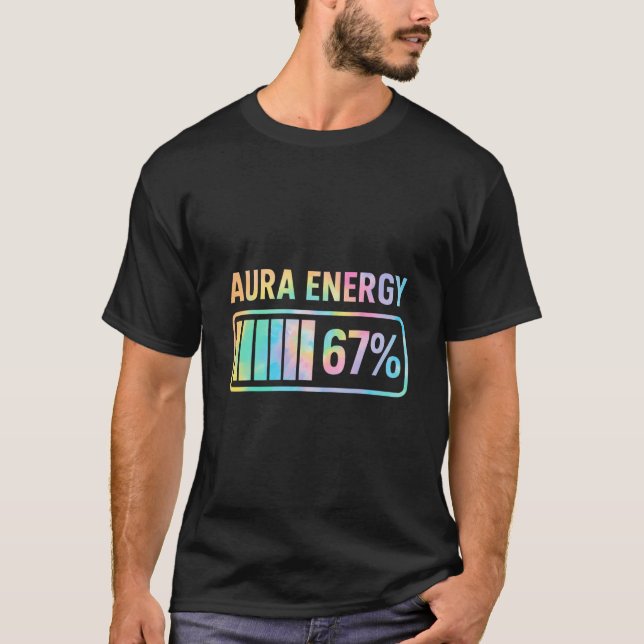 Camiseta Aura Energy 67 Engraçado, 67 homens Alpha Slan (Frente)