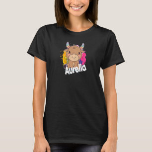 Camiseta AURELIA Belo nome de menina com adorável C