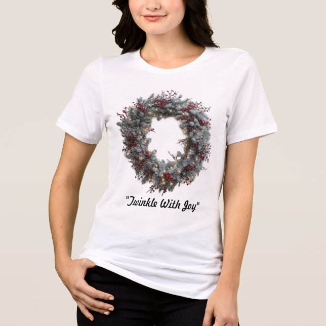 Camiseta "Aureola de Férias Luminosa" (Frente)