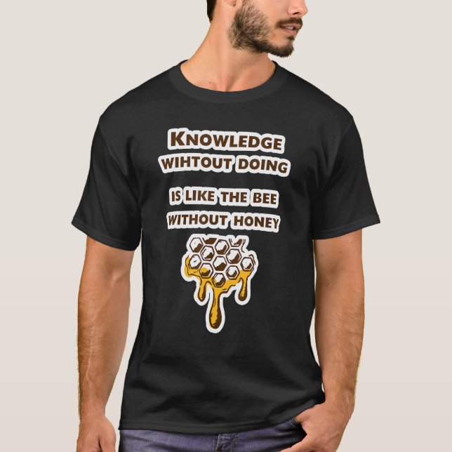 Camiseta Auricista Dizendo Com Colmeia De Abelhas De Mel (Frente)
