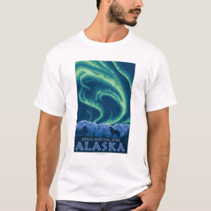 Camiseta Aurora boreal - parque nacional de Denali, Alaska