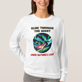 Camiseta Aurora Borealis, Aventura de Esqui Noturno