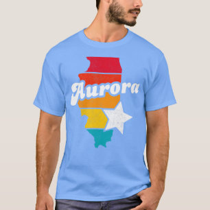 Camiseta Aurora Illinois Vintage angustiou Souvenir 2