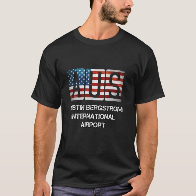 Camiseta AUS Aeroporto Austin Bergstrom (Frente)
