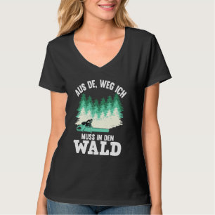 Camiseta Aus Dem Weg Ich Muss Em Den Wald Chainsaw Motif