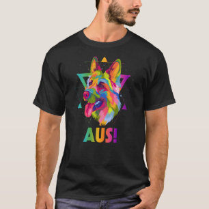 Camiseta Aus Pastor Alemão Humor Shepard Animal Pun Cão T