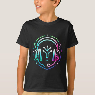 Camiseta Auscultadores neon