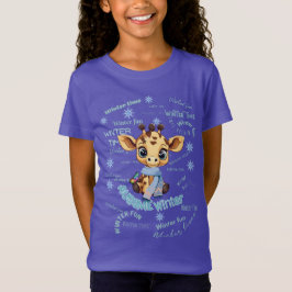 Camiseta AUsome Girafa de Inverno – Conscientização sobre A