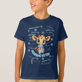 Camiseta AUsome Girafa de Inverno – Conscientização sobre A