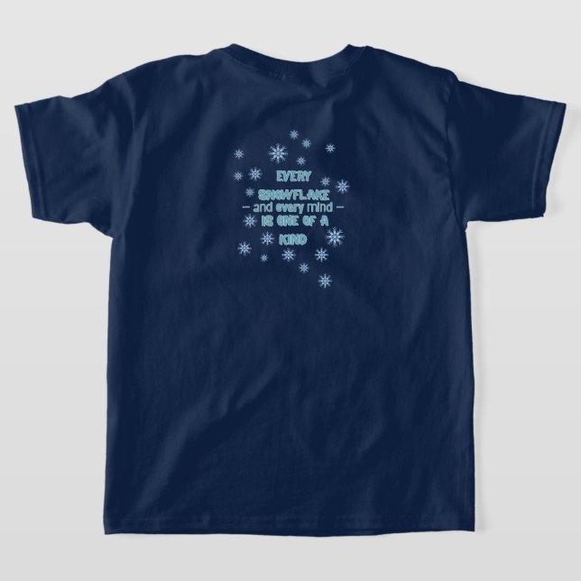 Camiseta Ausome Winter – One of a Kind Snowflake Giraffe  (Postura das costas)