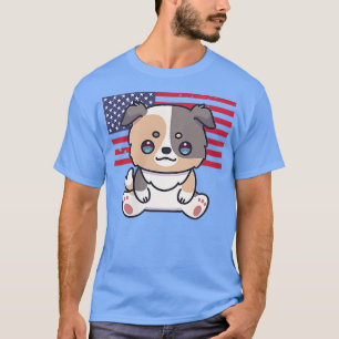 Camiseta Aussie 4 de julho - Pastor australiano dos EUA Amé