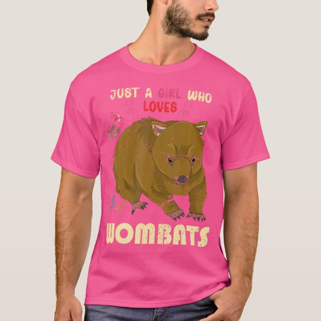 Camiseta Aussie Amante de os animais Austrália Cute Wombat (Frente)