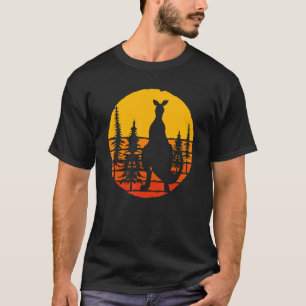 Camiseta Aussie Animal Kangaroo Retro Forest Trees Kangaro