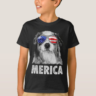 Camiseta Aussie australian shepherd 4 de julho merica