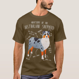 Camiseta Aussie Australiana Shepherd Anatomy 1