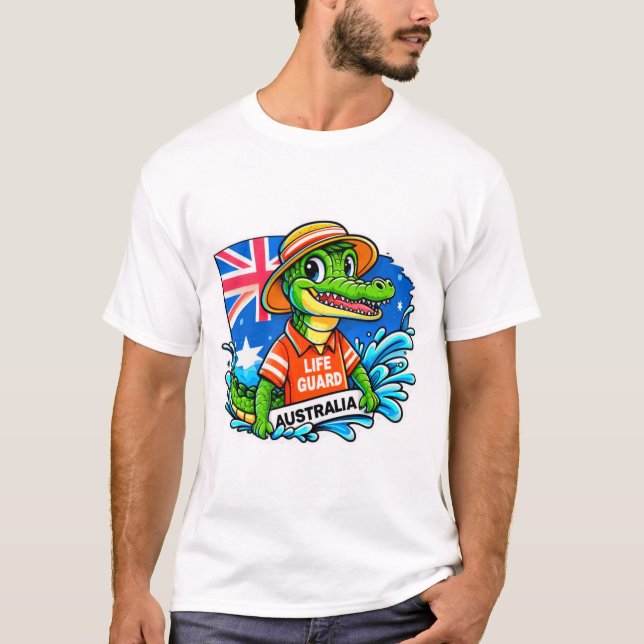 CAMISETA AUSSIE CROCODILE LIFE GUARDA (Frente)