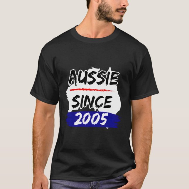Camiseta Aussie Desde 2005 Mapa Da Austrália (Frente)