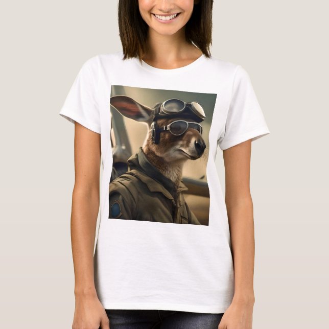 Camiseta Aussie Kangaroo King Da Airways, (Frente)