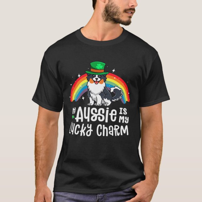 Camiseta Aussie Lucky Charm Dia de São Patrício (Frente)