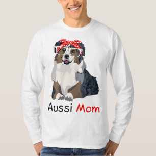 Camiseta Aussie Mãe Cão Bandana Pet Lover Gift WoAussie