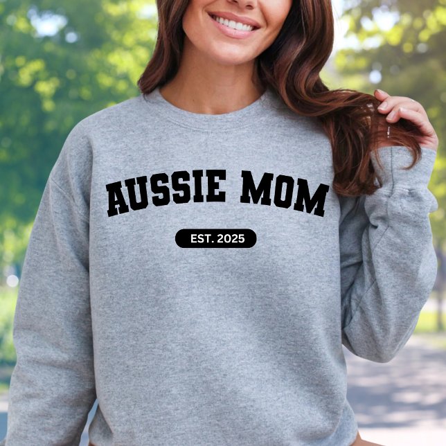 Camiseta AUSSIE MOM Cachorro, Mãe de Aniversário Personaliz (Criador carregado)