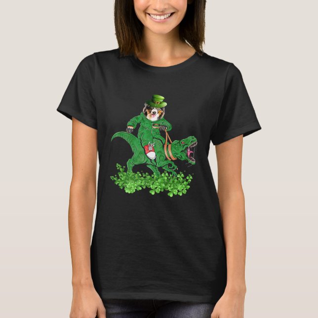 Camiseta Aussie Shepherd Dia de São Patrício Patty (Frente)
