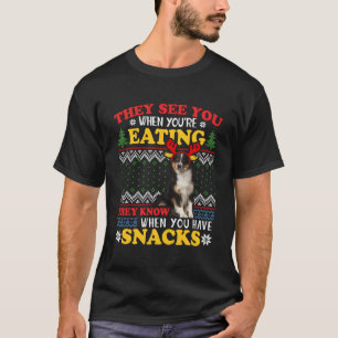 Camiseta Aussie Ugly Christmas Eles Vêm Que Você Está Comen