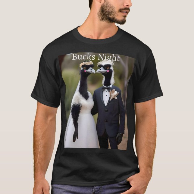 Camiseta Aussie Wedding Australian Emus, Bucks Night Tshirt (Frente)