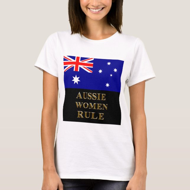 CAMISETA AUSSIE WOMEN RULE (Frente)