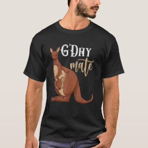 Camiseta Aussie Zoo Animal Austrália G Day Mate Kangaroo