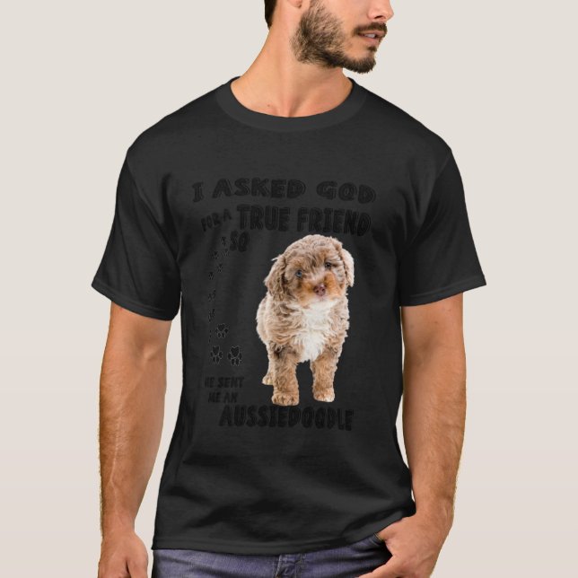 Camiseta Aussiedoodle Citação Mãe Aussiepoo Pai Cute Aussie (Frente)