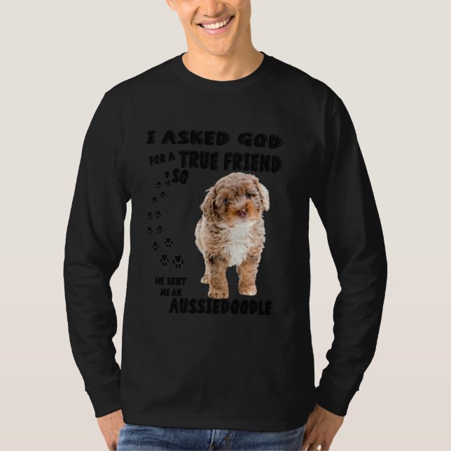 Camiseta Aussiedoodle Citação Mãe Aussiepoo Pai Cute Aussie (Frente)