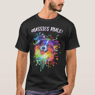 Camiseta Aussies mandam Humor de Australian Shepherd  1