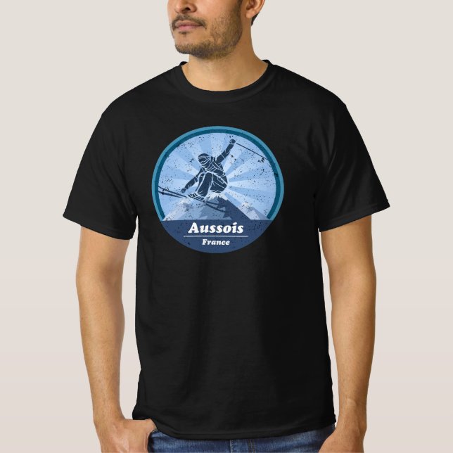 Camiseta Aussois Station de ski - Skieur (Frente)