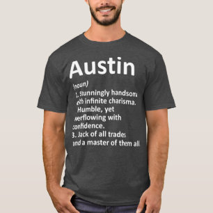 Camiseta AUSTIN Definição Personalizada Nome Funny Gift