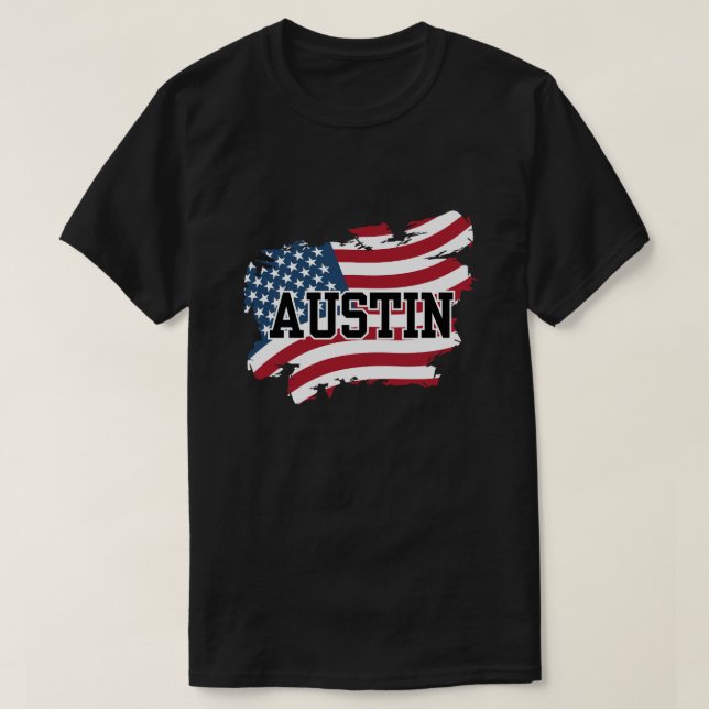 Camiseta Austin EUA (Frente do Design)