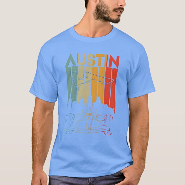 Camiseta Austin Formula Racing Austin Carro de Corrida Form (Frente)
