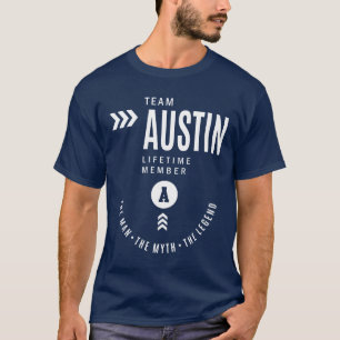 Camiseta Austin Nome Personalizado Presente de Aniversário