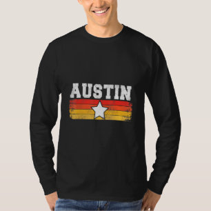 Camiseta Austin Retro Star Texas Pride Vacine Humor